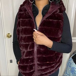 Reversible Fur Vest w/ a Hood